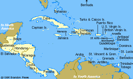 (Central America/Carribean Map graphic)
